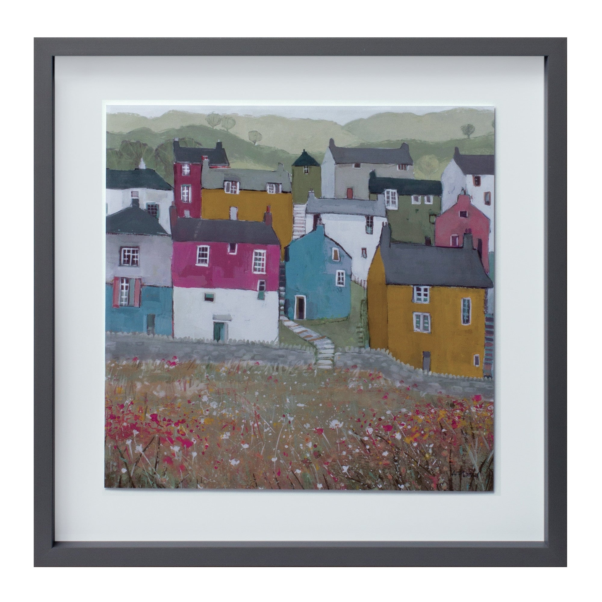 Set Of Two Acrylic House Framed Wall Art | Each 15.5