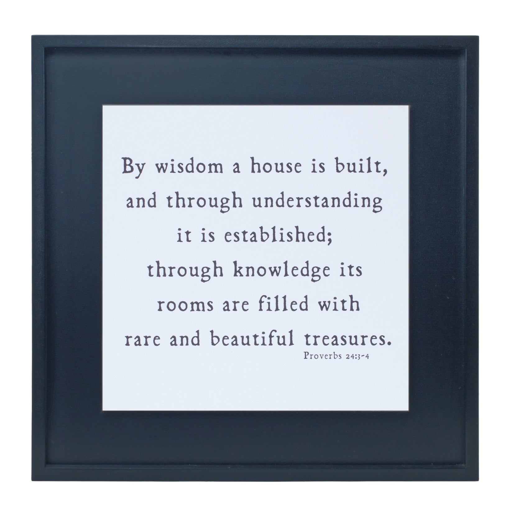 Blue Solid Wood Proverbs 24 Wall Decor | 20