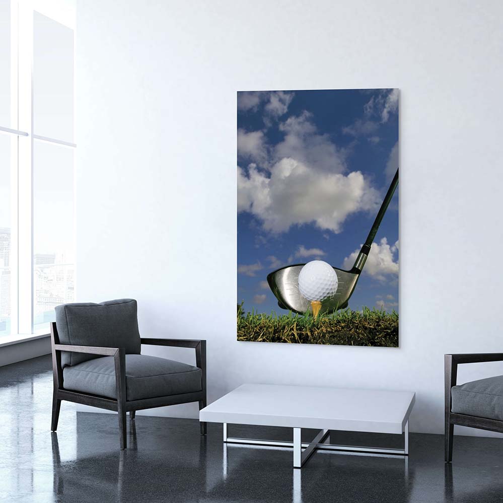 60 inch Addressing the Ball Golf Poster Installed in Waiting Room