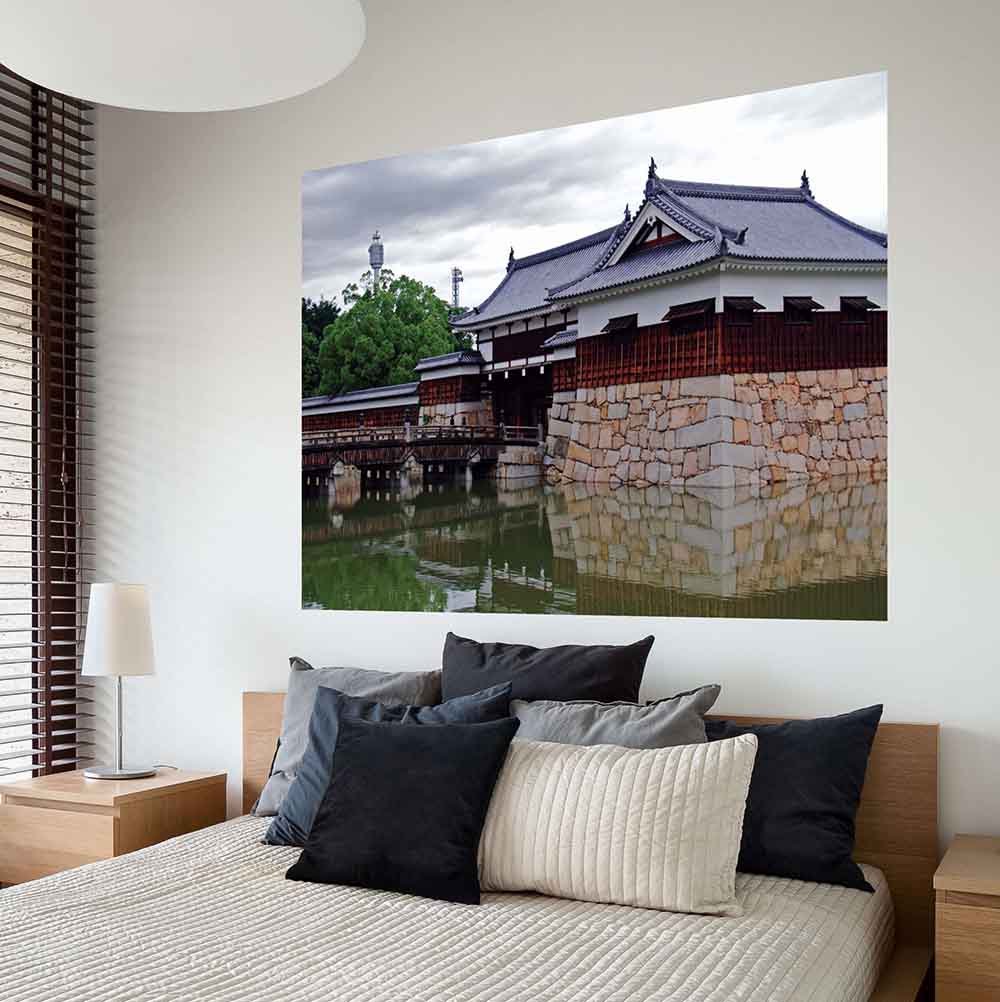 60 inch Hiroshima Castle Decal Installed in Bedroom