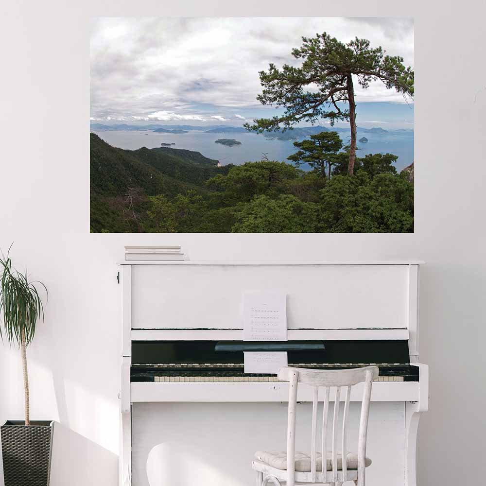 60 inch Island Hideaway Decal Installed Above Piano