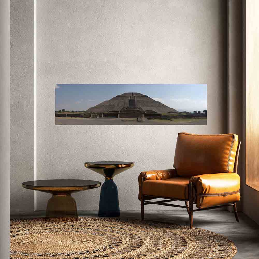 60 inch The Sun Pyramid Panoramic Poster Displayed on Wall