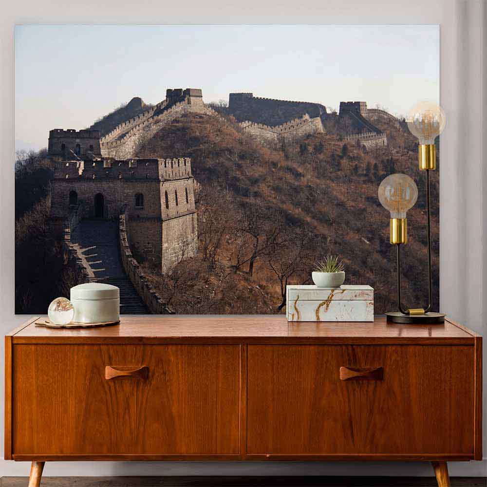 60 inch Windy Wall Gloss Poster Displayed Above Console Table