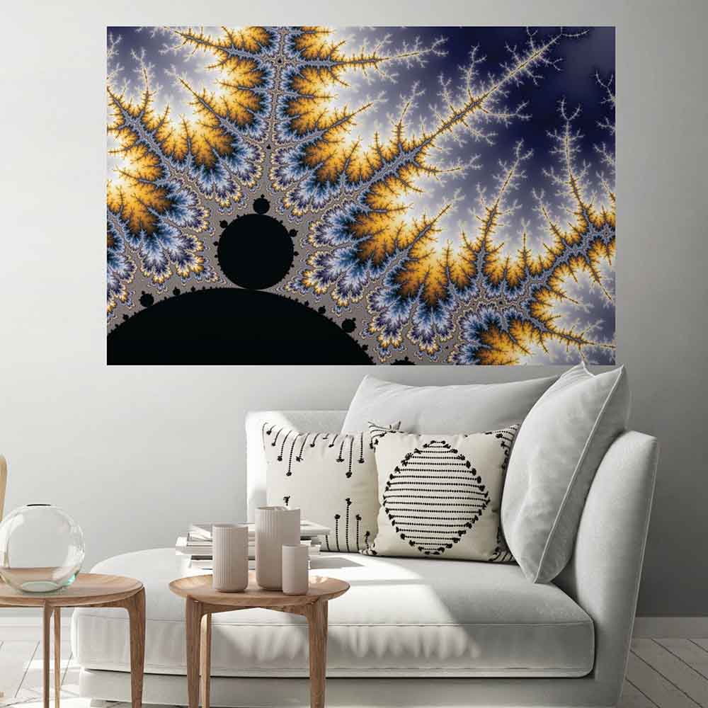 60 inch Angela Fractal Art Poster Displayed in Sitting Area