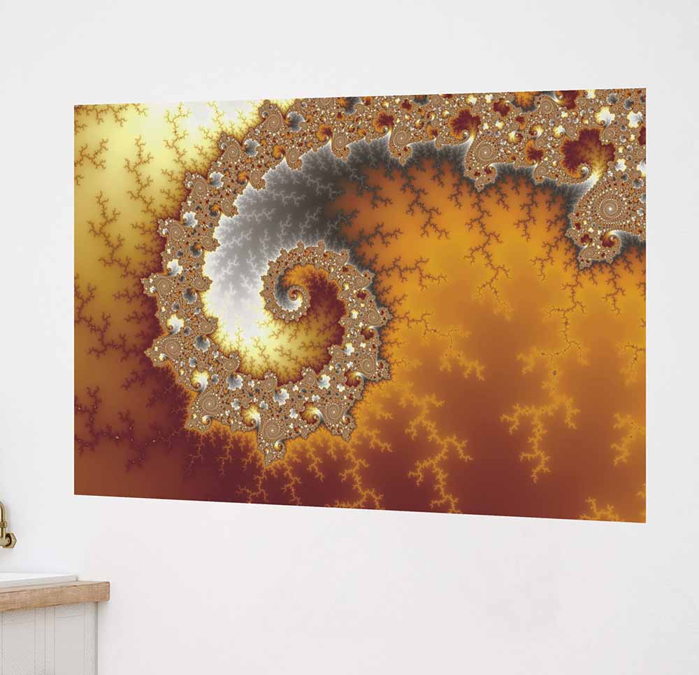 60 inch Escape Fractal Art Poster Displayed on Wall