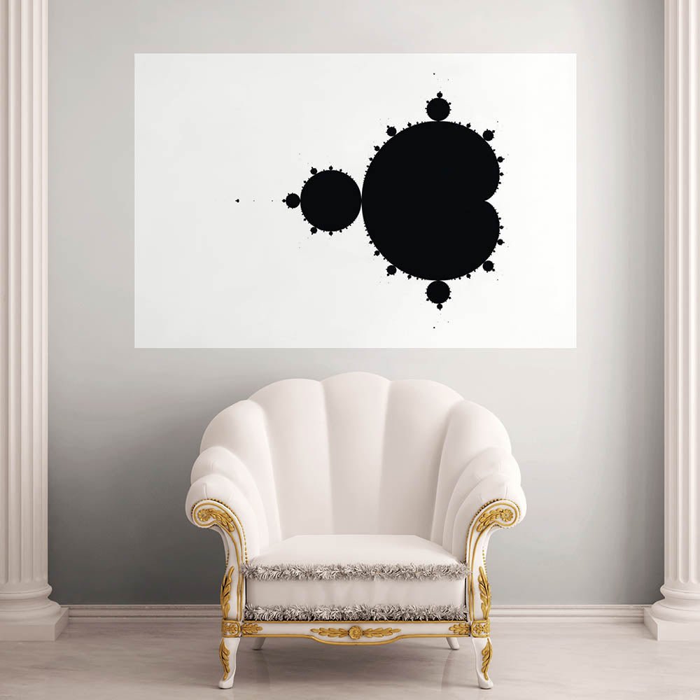 60 inch Mandelbrot I Art Decal Installed Above Chair
