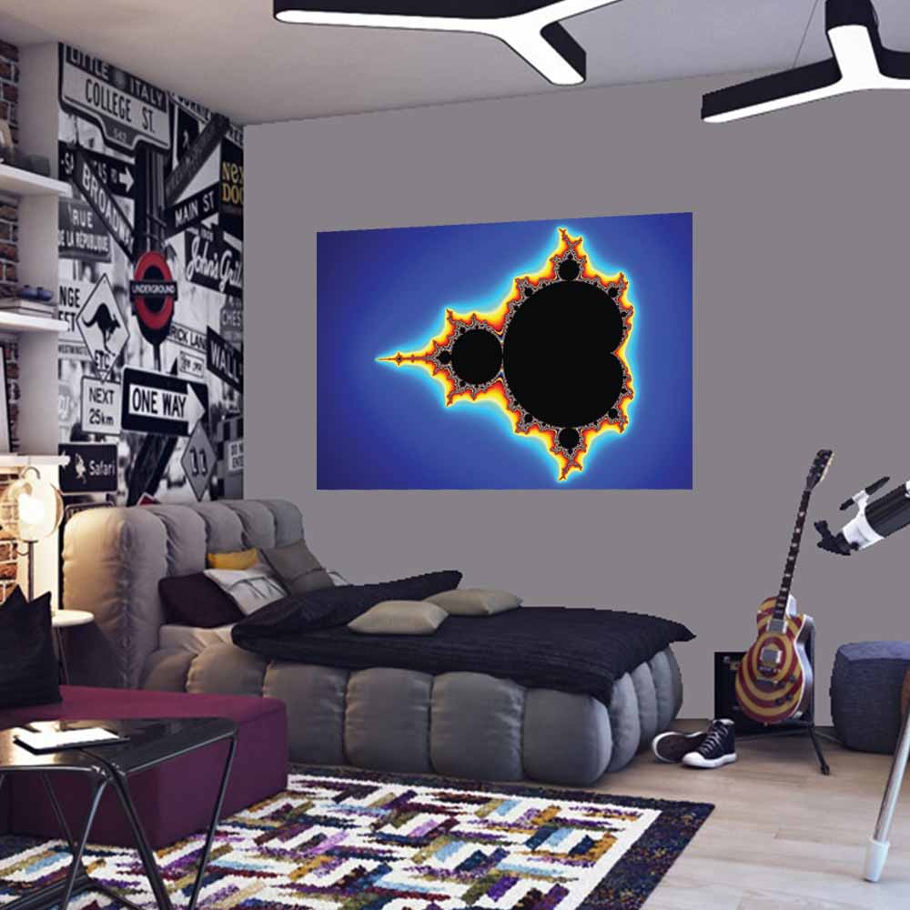 60 inch Mandelbrot III Fractal Decal Installed in Teens Room