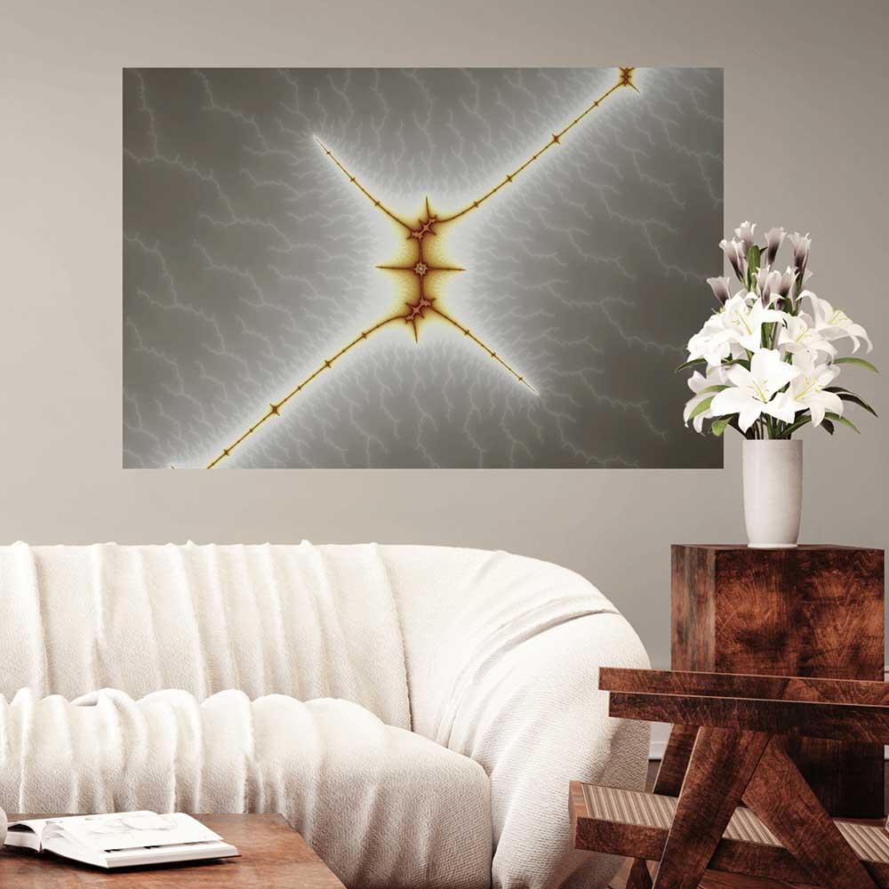 60 inch Star X Fractal Decal Installed in Living Room