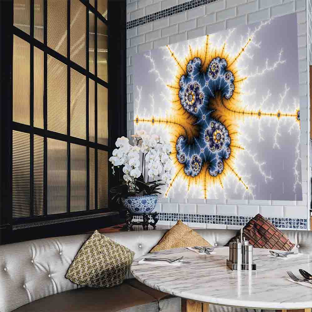 60 inch Ying Yang Twister Art Poster Displayed in Restaurant