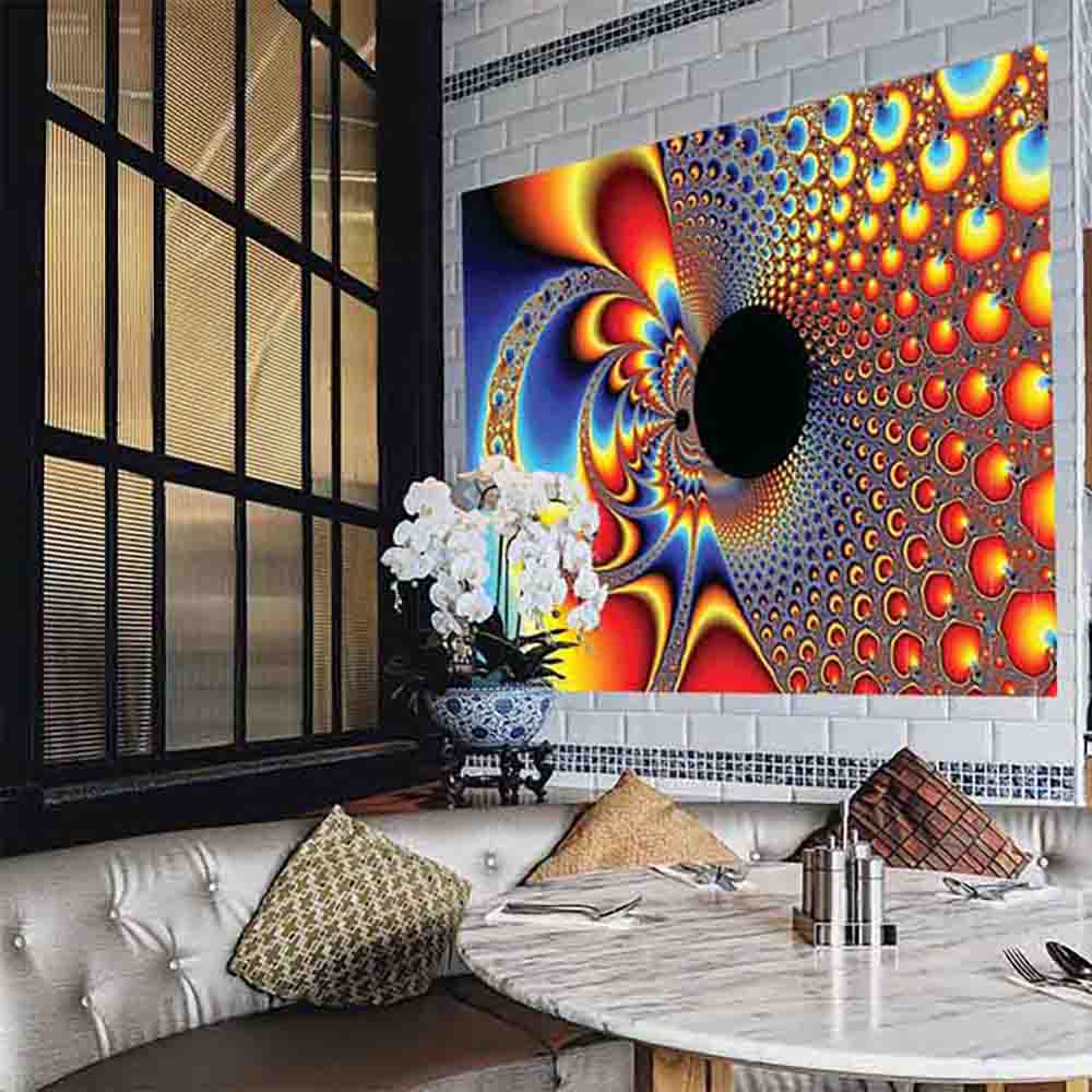 60 inch Ying Yang Big Bang Art Poster Displayed in Restaurant