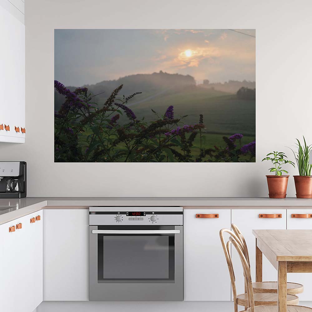 39.5x60 inch Sunset Heaven Poster Displayed in Kitchen