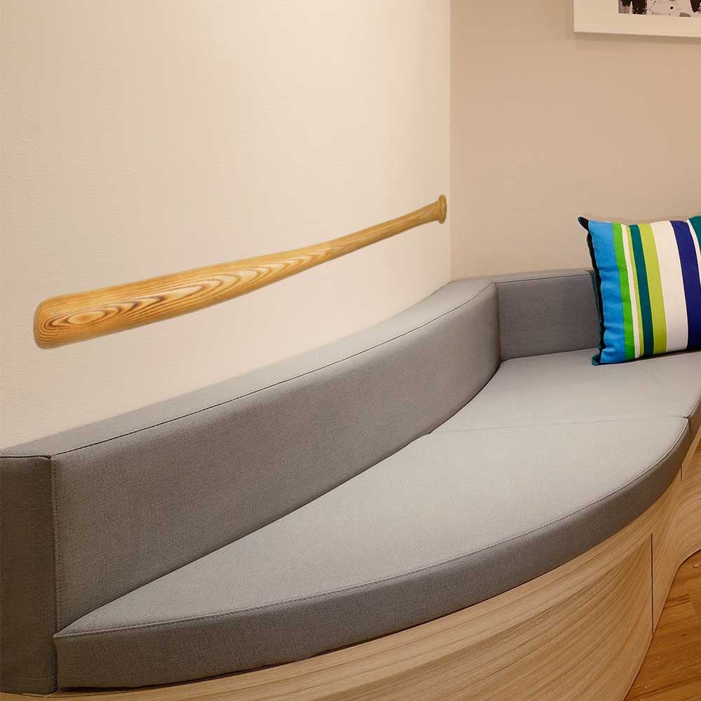 60 inch Baseball Bat Wall Decal Installed on Wall