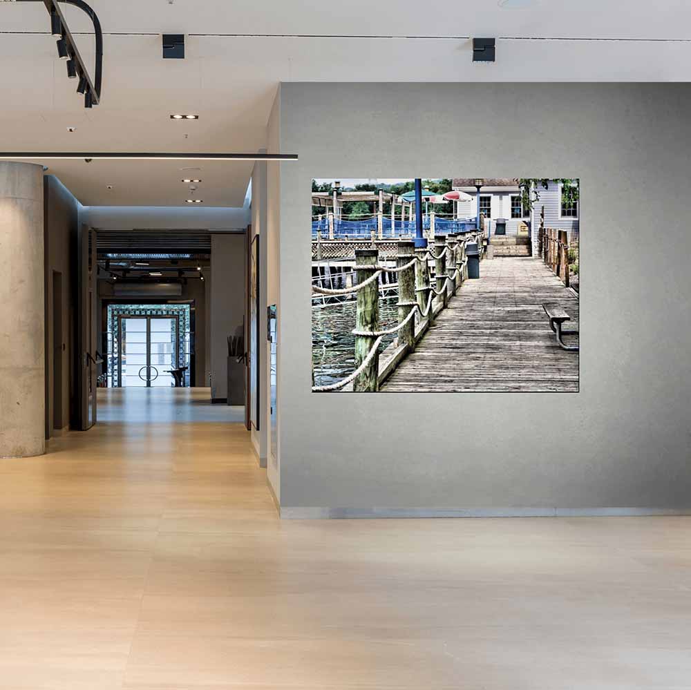 48x60 inch Boat House Poster Displayed in Gallery