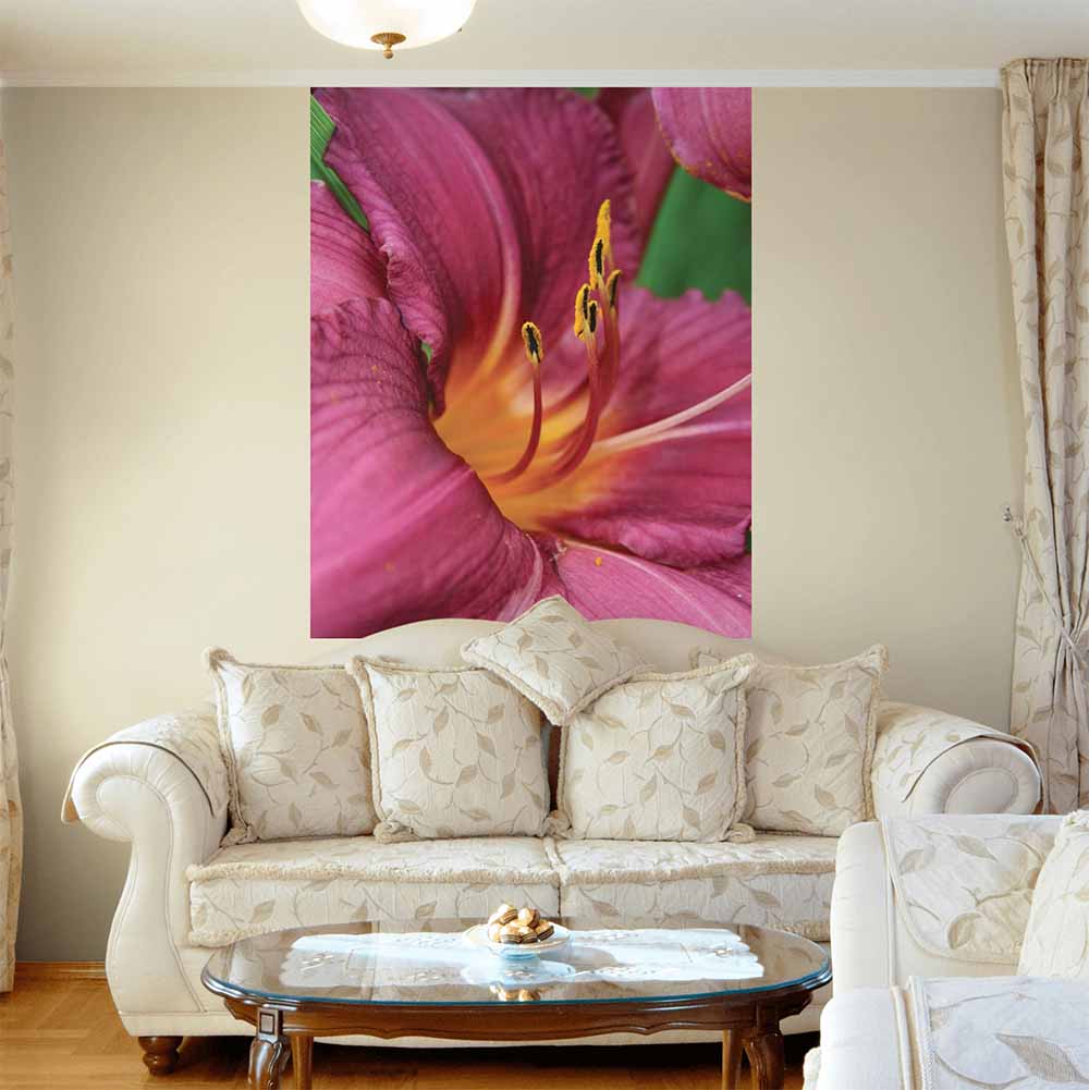 48x60 inch The Lilly Poster Displayed in Living Room