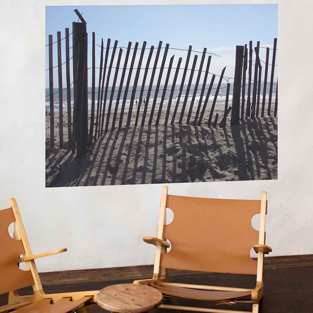 60 inch Beach Fence Poster Displayed in Sitting Area