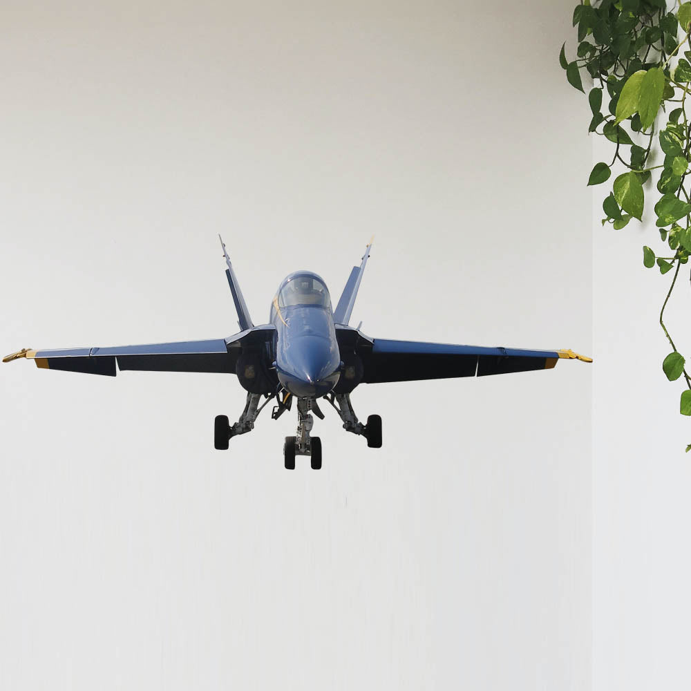 60 inch US Navy Blue Angel F-18 Hornet Installed on Wall