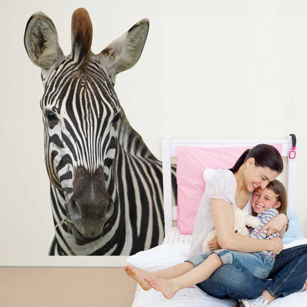 37x60 inch Die-Cut Zebra Decal Installed in Girls Room