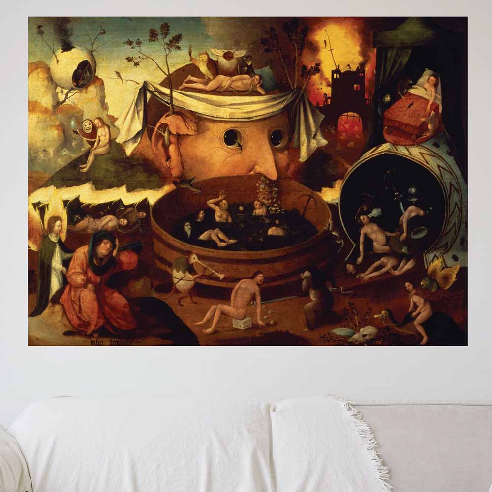 45x60 Tondal's Vision Poster Displayed on Wall