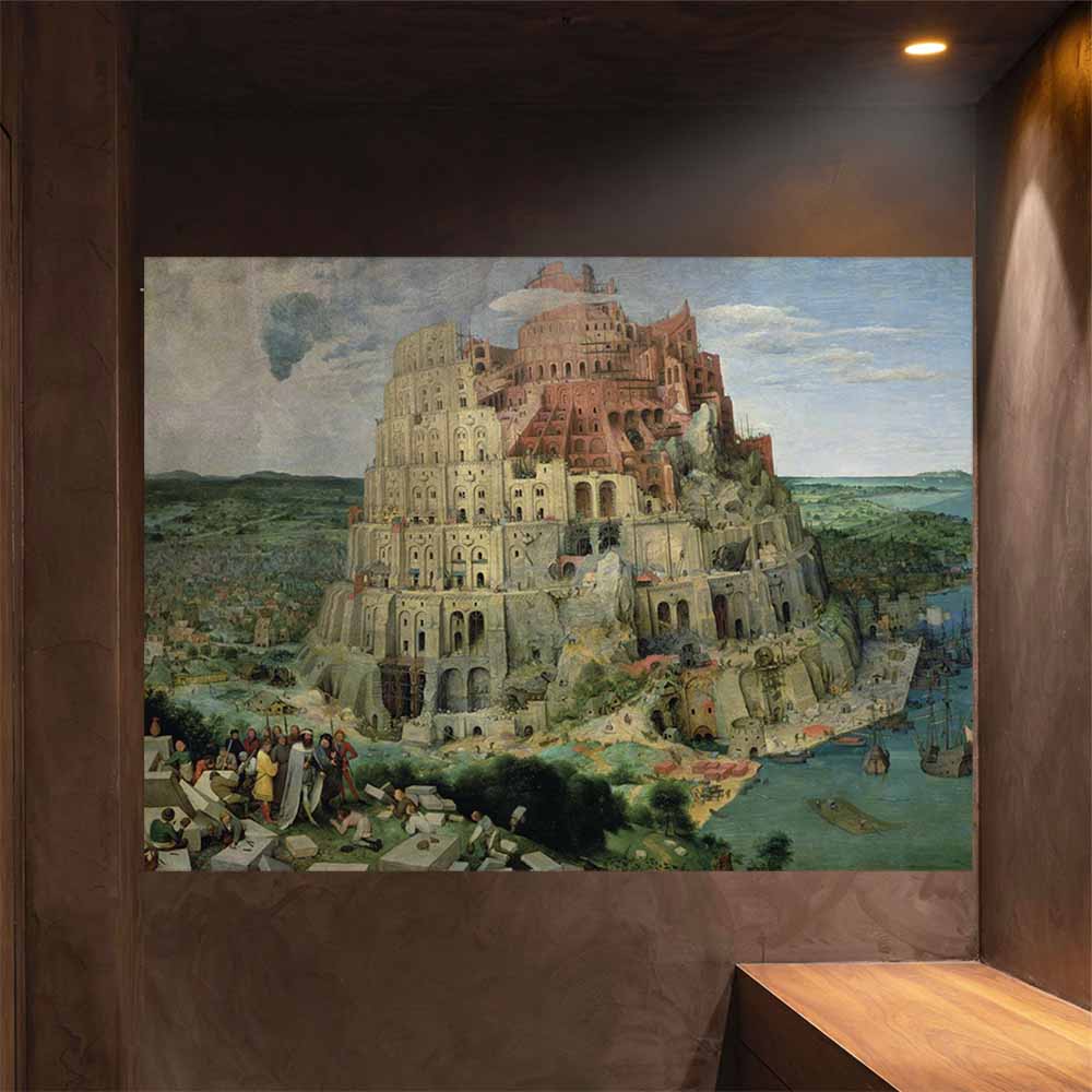 44.5x60 Tower of Babel Poster Displayed on Wall