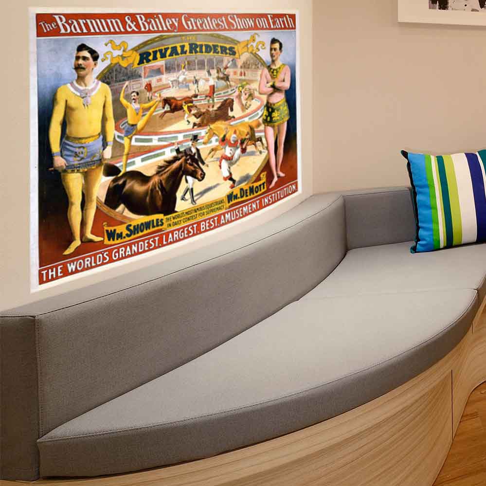 47.5x60 inch Rival Riders Poster Displayed in Waiting Room