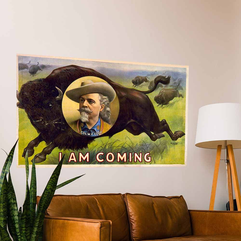 40.5x60 inch Colonel Cody Poster Displayed Above Sofa