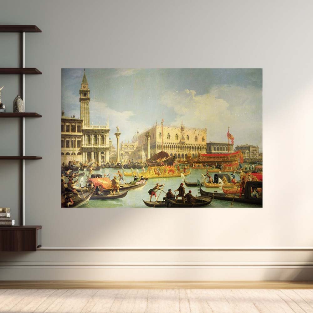 41.5x60 Betrothal of the Venetian Doge Decal Installed on Wall