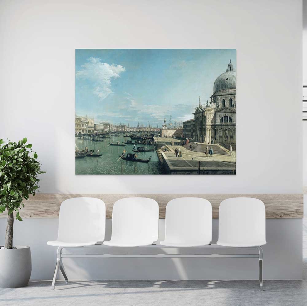 47x60 Entrance to the Grand Canal Poster Displayed in Waiting Room