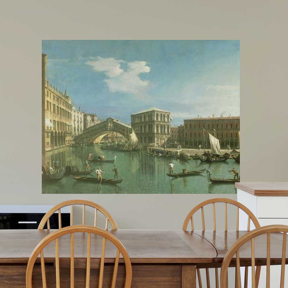 46.5x60 The Rialto Bridge Poster Displayed in Lunch Room