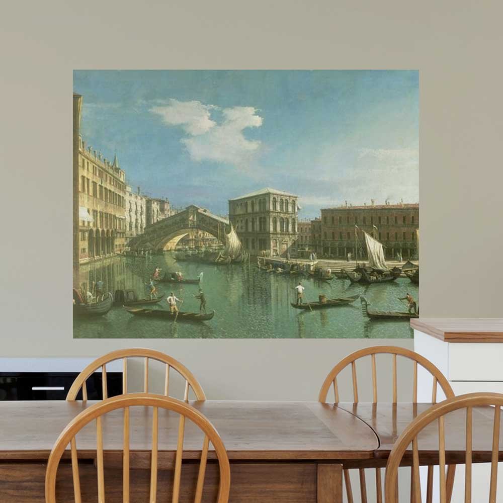 46.5x60 The Rialto Bridge Decal Installed in Lunch Room