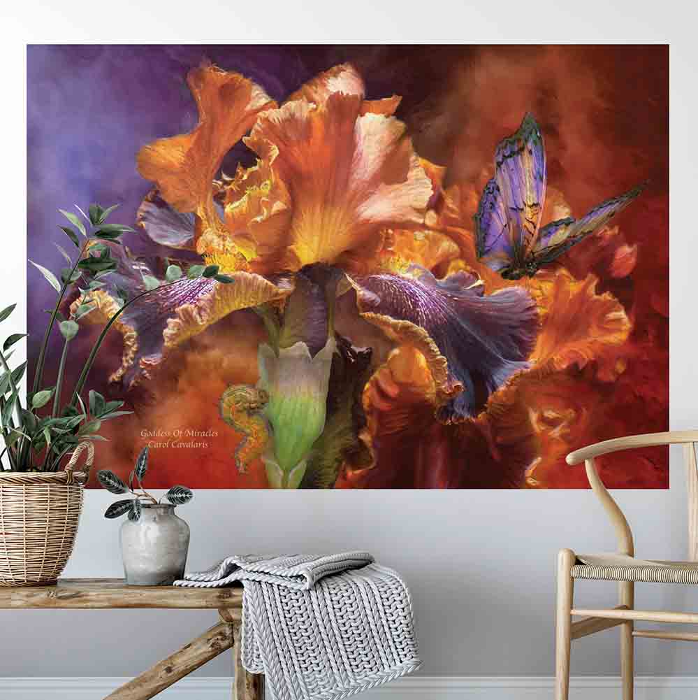 41.5x60 inch Goddess Of Miracles Decal Installed Above Chair