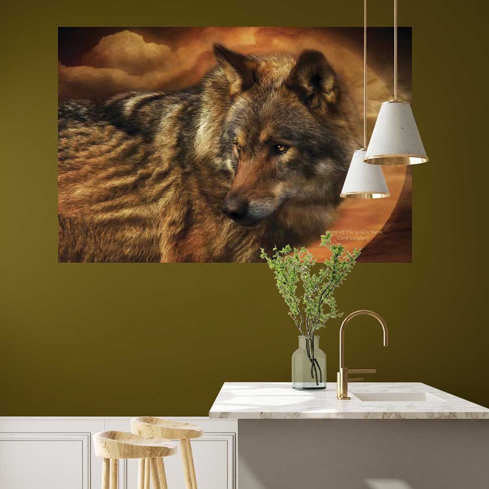 40x60 inch Spirit Of The Golden Moon Poster Displayed in Kitchen