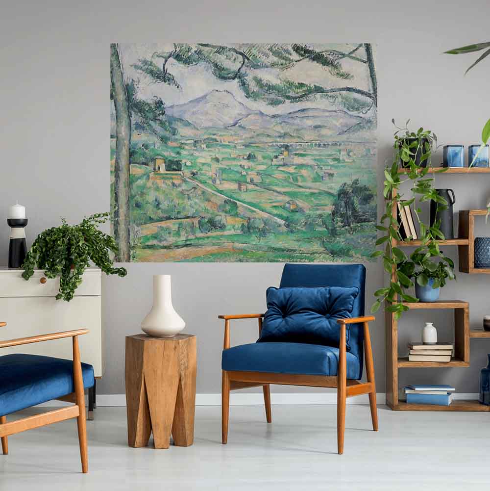 60 inch Montagne Sainte-Victoire Decal Installed in Office