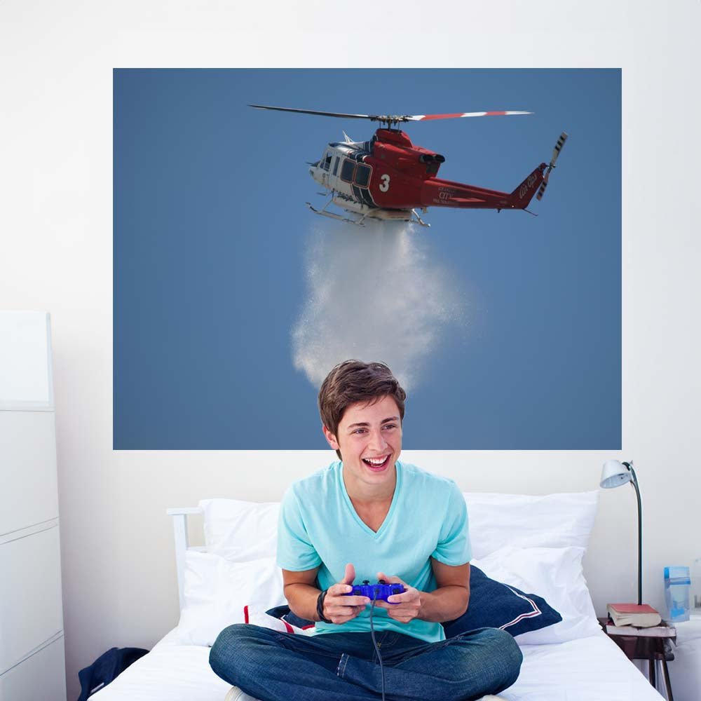 60 inch LAFD Fire 3 Water Drop Poster Displayed in Teens Room