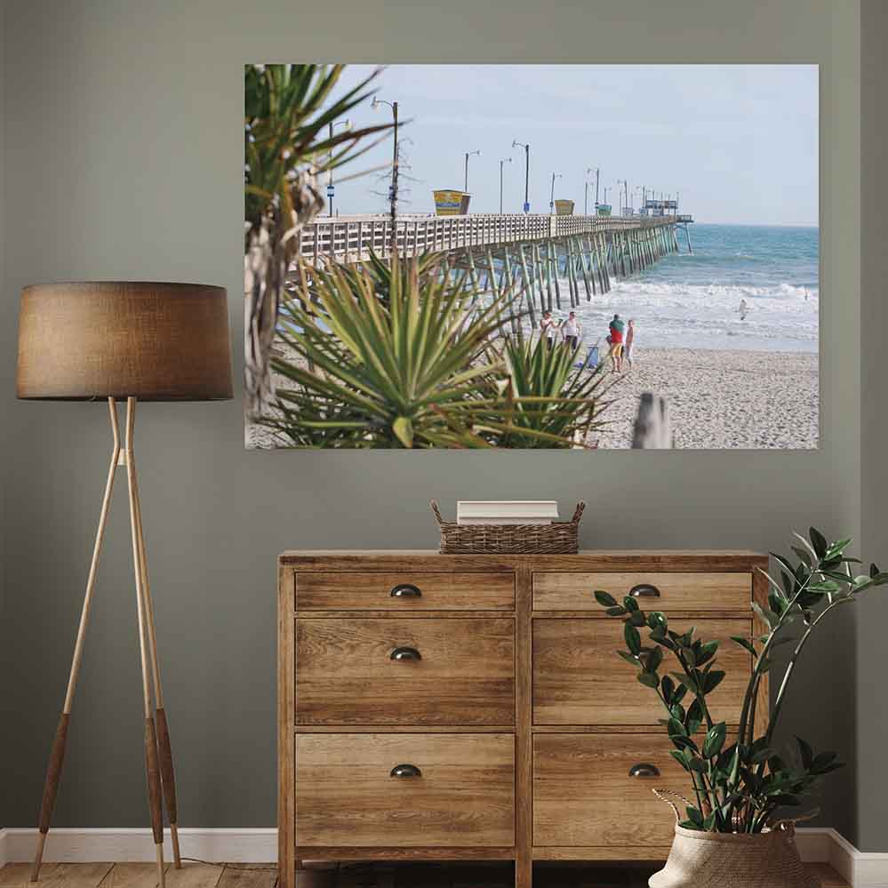 40x60 inch Boardwalk Poster Displayed Above Chest of Drawers