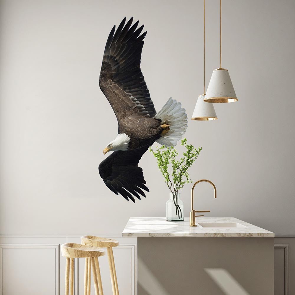 60 inch Soaring Eagle Die-Cut Decal Installed Above Island