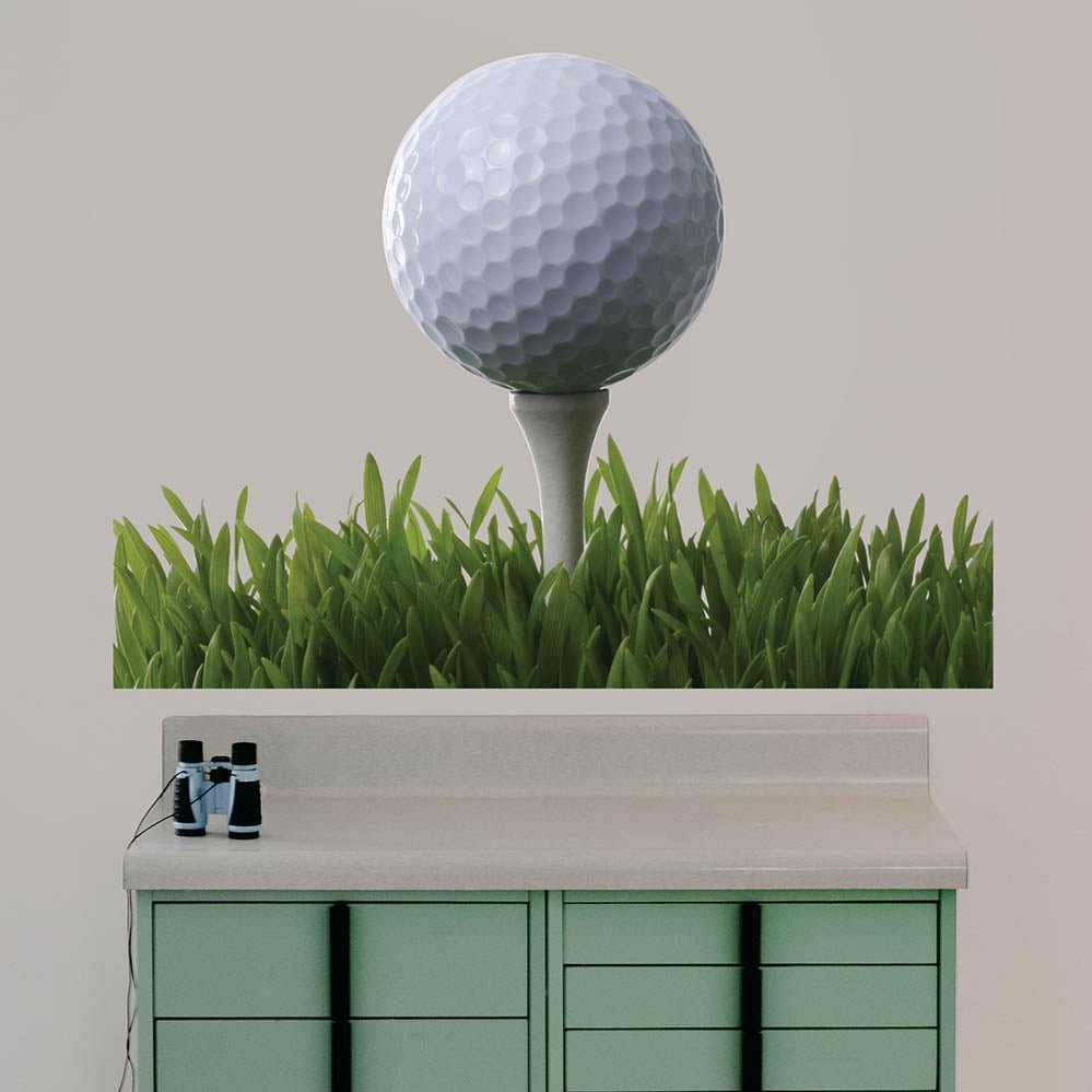 49.5x60 inch Fore Golf Decal Installed Above Cabinet