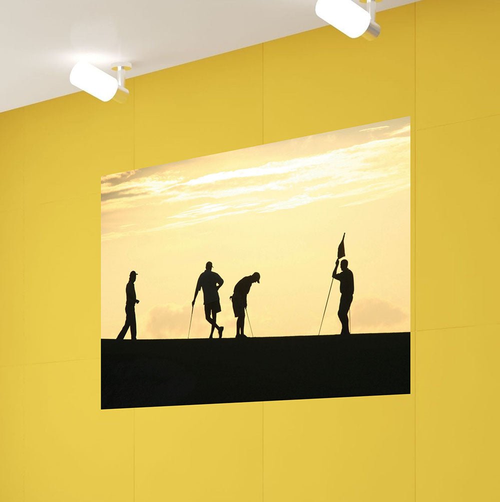 40x60 inch Golf Silhouettes Decal Installed on Wall