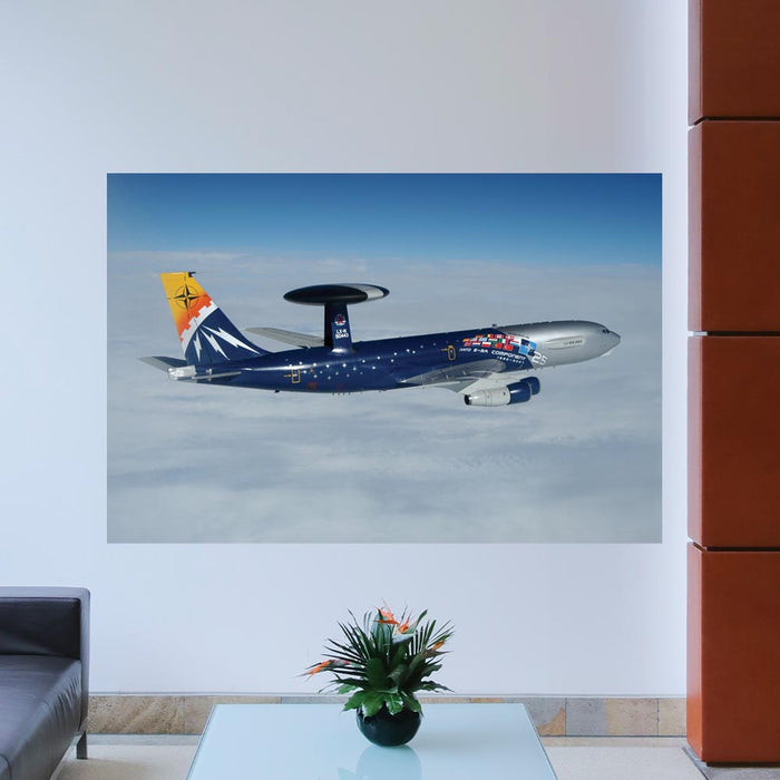 60 inch Radar Plane Wall Decal Installed in Living Room