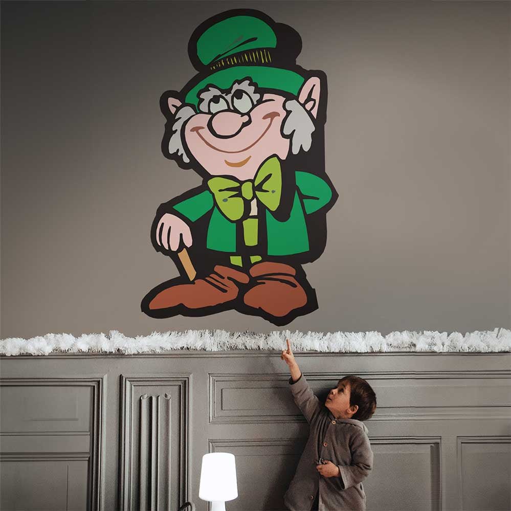 36x60 inch Leprechaun Decal Installed on Wall