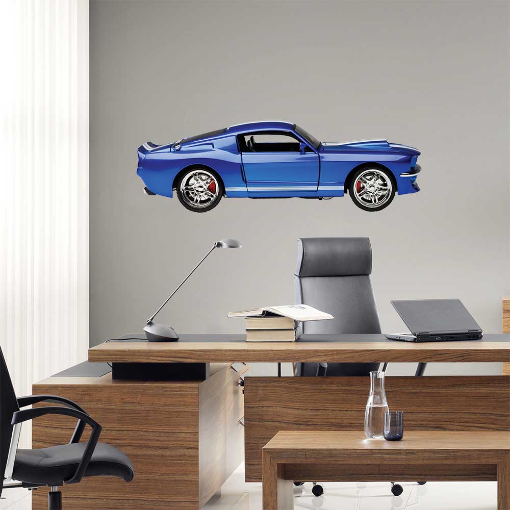 20x60 inch Mustang Fastback II Decal Installed in Office