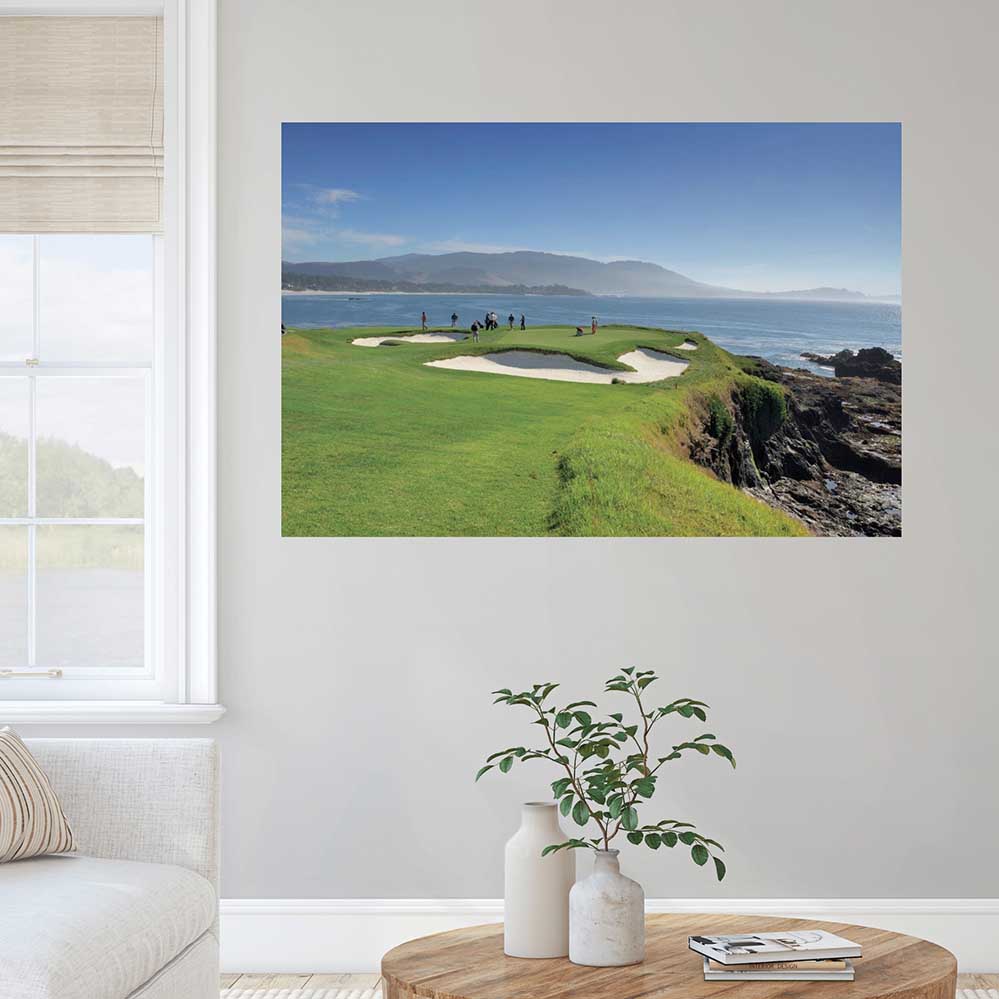 40x60 inch Ocean Green Poster Displayed Near Window