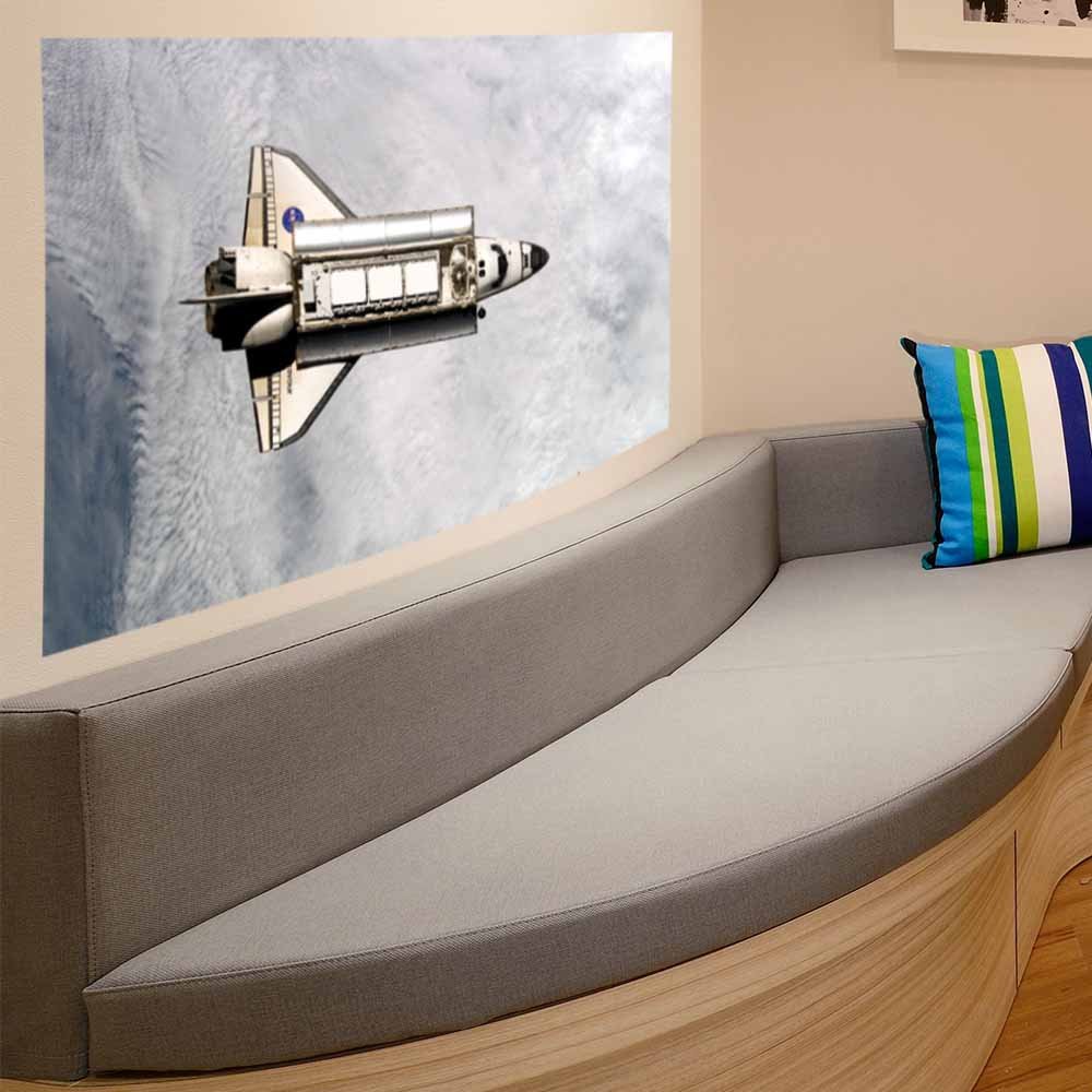 60 inch Orbiting Endeavor Above Cloud Cover Gloss Poster Installed in Family Area