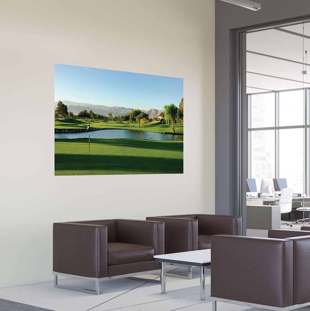 40x60 inch Palm Springs Golf Course Decal Installed in Office Area