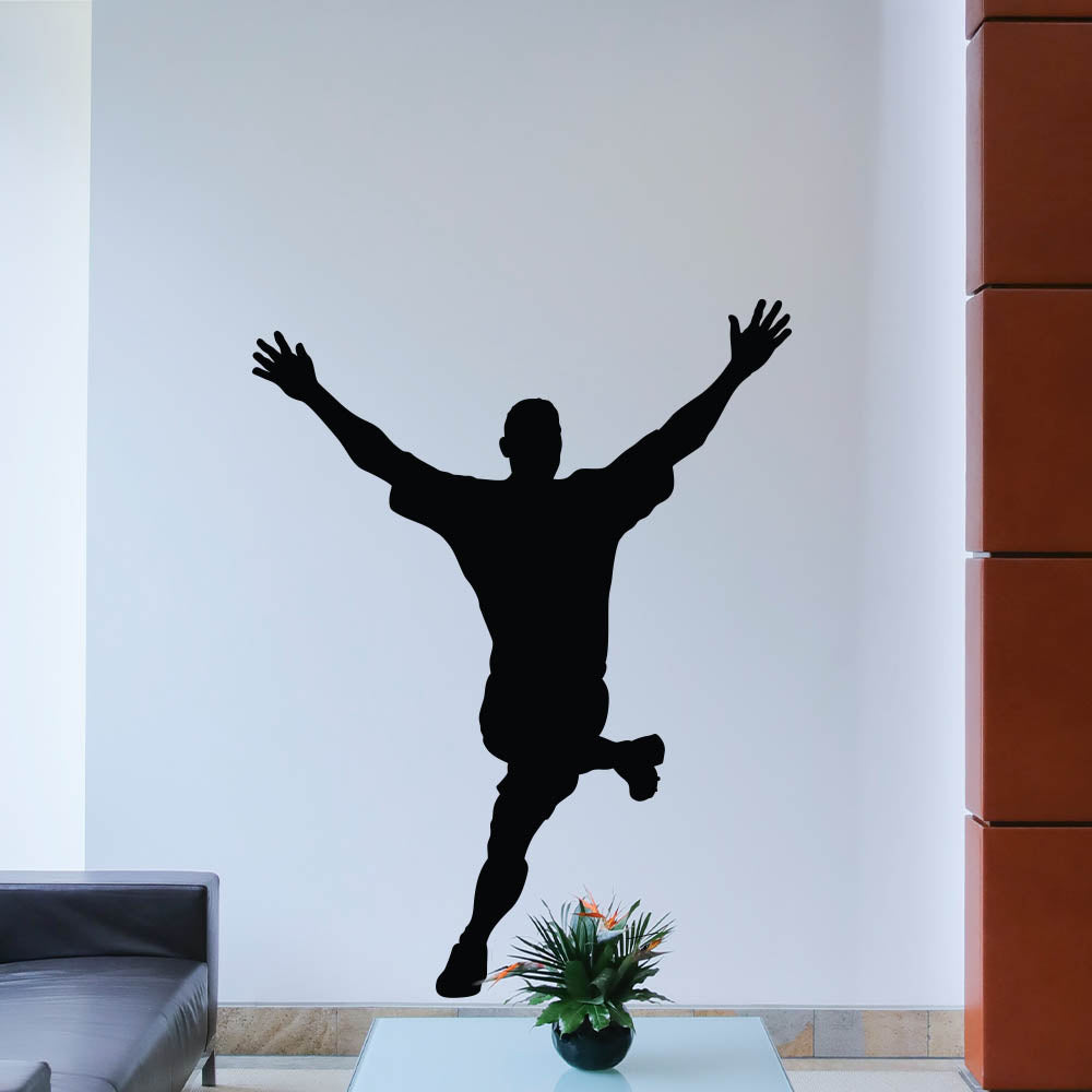 60 inch Soccer Silhouette IV Wall Decal Installed in Sitting Area