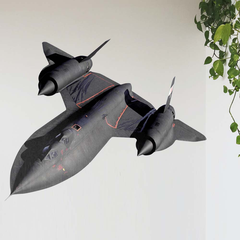 60 inch SR-71 Blackbird Wall Decal Installed on Wall