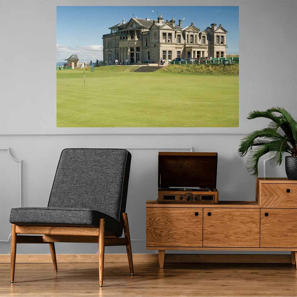 40x60 inch St. Andrews Golf Club Decal Installed in Office