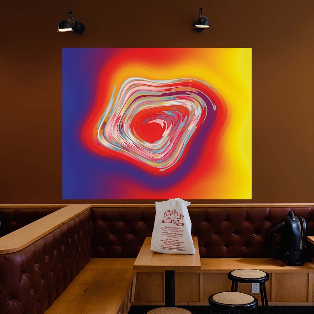 60 inch Redhole Wall Decal Installed in Restaurant