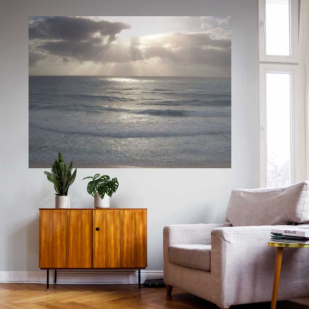 60 inch Sunset Over Ocean Poster Displayed in Reading Area