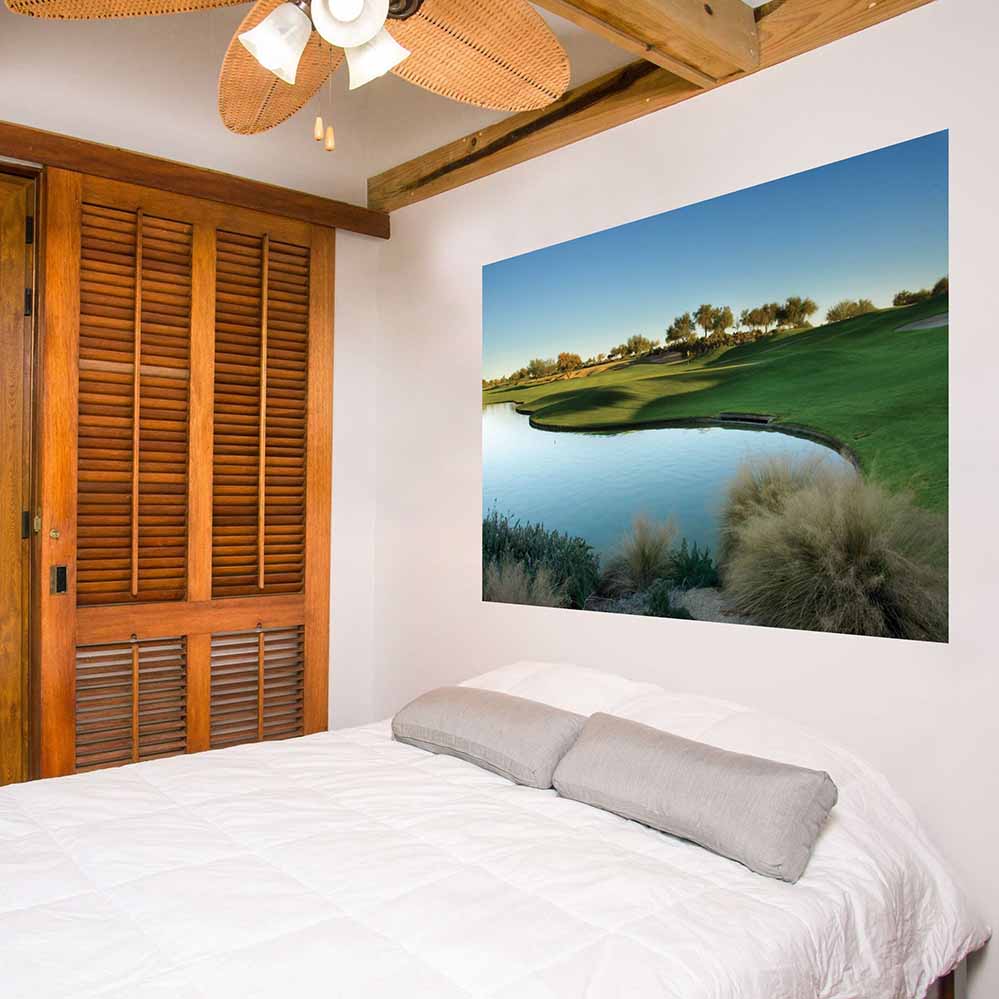 40x60 inch Arizona Gold Course Decal Installed Above Bed