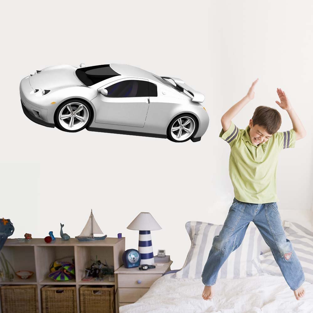 60inch Concept Car decal installed in boys room